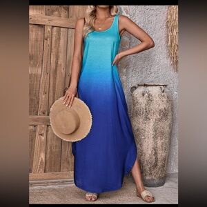 SHEIN Ladies' Ombre Sleeveless Dress-new never worn